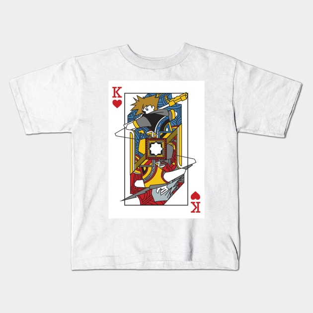 Kingdom Hearts - King of Hearts Kids T-Shirt by NerdGamePlus